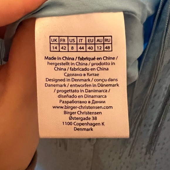 ROTATE BIRGER CHRISTENSEN Reba Maxi Dress with Fringe Sky Blue 6US - Picture 10 of 10